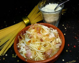 Foto del paso 4 de la receta: Espaguetis con salteado de jamón y cebolla