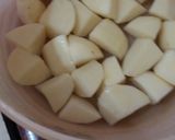 A picture of step 1 of Crispy aloo chaat.