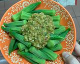 香蔥油醋醬拌秋葵的食譜步驟3照片