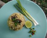 รูปขั้นตอนการทำที่ 2 ของ ข้าวผัดเนื้อเค็ม