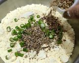 A picture of step 1 of Methi Na Gotaમેથી ના ગોટા मेथी ना गोटा.