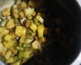 A picture of step 3 of Beans Sabji.