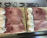 Une image de l'étape 3 de Roulés apéritif au jambon, mozzarella, basilic et épices façon wraps.