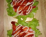 รูปขั้นตอนการทำที่ 3 ของ แซนวิชโบโลน่าสลัด (Bologna and Salad Sandwich)