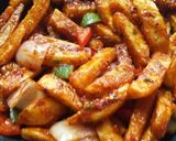 थ्री पेपर पोटैटो (Three pepper potato recipe in Hindi) रेसिपी चरण 6 फोटो