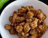 A picture of step 3 of Nendran raw banana sabji.