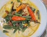 Foto langkah ke 4 dari resep Sayur Santan Kacang Panjang Tahu.