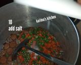 A picture of step 4 of Sausage fried rice.