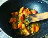 A picture of step 4 of Keema and peas aloo dum.