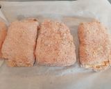 A picture of step 6 of Chicken Cordon Bleu.