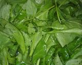 A picture of step 1 of Palak paneer.