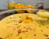 A picture of step 10 of Mango rasmalai.