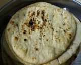 A picture of step 3 of Whole wheat Naan on tawa.