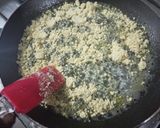 A picture of step 5 of Mysore Pak (Traditional South Indian Sweet).