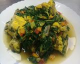 A picture of step 8 of Boiled chicken with spinach.