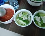 Hình bước làm 1 của món Đậu hủ cá thác lác sốt cà + canh bầu cải xanh cá thác lác