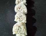 A picture of step 7 of Coconut badaam roll.