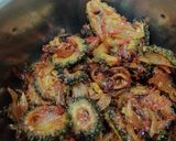 A picture of step 6 of Pea curry Pulao Karela and chapati.