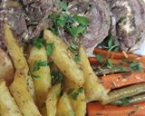 A picture of step 6 of Steamed Lamb Shoulder with Oven-Roasted Potatoes and Sautéed Vegetables (with Step-by-Step Photos).