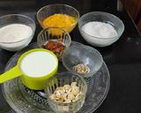A picture of step 1 of Mango kesari.