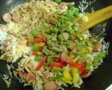 A picture of step 4 of Chilli Sambal Fried Rice with Prawns & Sausages.