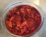 Une image de l'étape 1 de Compote de pêches de vigne à l'orange sanguine.