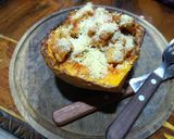 Foto del paso 8 de la receta: Calabaza rellena de pollo
