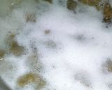 A picture of step 3 of Danwake with hot liver sauce.