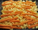Csirkecomb vele sült krumplival és zöldségekkel recept fázis 5 fotója