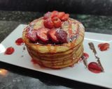 Foto del paso 3 de la receta: Tortitas de plátano y avena con fresas