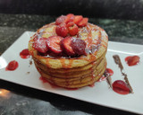 Foto del paso 3 de la receta: Tortitas de plátano y avena con fresas