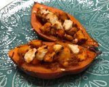 Varázslattal töltött édesburgonya recept fázis 8 fotója