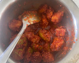A picture of step 2 of Instant Babugosha pear achar.