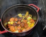 A picture of step 2 of Chorizo and Lentil Stew.