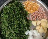 A picture of step 2 of Alu(Colocasia) ki bhaji.