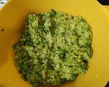 A picture of step 1 of Broccoli Spinch pea shammi.
