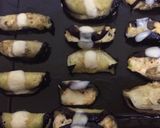 A picture of step 5 of Brinjal cheese roll.