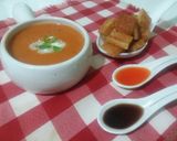 A picture of step 11 of Tomato carrot soup with croutons.