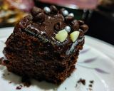 A picture of step 10 of Eggless Wheat flour Dark Chocolate Cake.