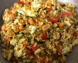 A picture of step 8 of Schezwan Egg Fried Rice.