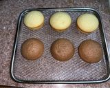 A picture of step 6 of Vanilla and chocolate cupcakes/ muffins.