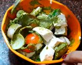 A picture of step 2 of Restaurant Style Paneer Hariyali Tikka.
