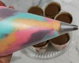 Foto langkah ke 4 dari resep Rainbow Cupcakes Lowcarb/Debm/Keto.