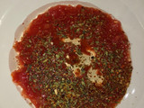 Pizza de crudo con rúcula 👌