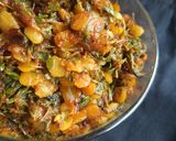 A picture of step 6 of Chival ki bhaji.