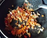 A picture of step 3 of French beans sabji.