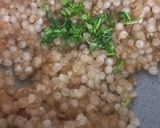 A picture of step 4 of Sabudana Khichadi.