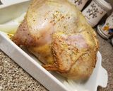A picture of step 3 of Chicken stuffed with rice, potatoes and green peas.
