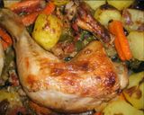 Foto del paso 5 de la receta: Muslos de pollo con vegetales