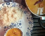 A picture of step 9 of Urad kadhi with rice.